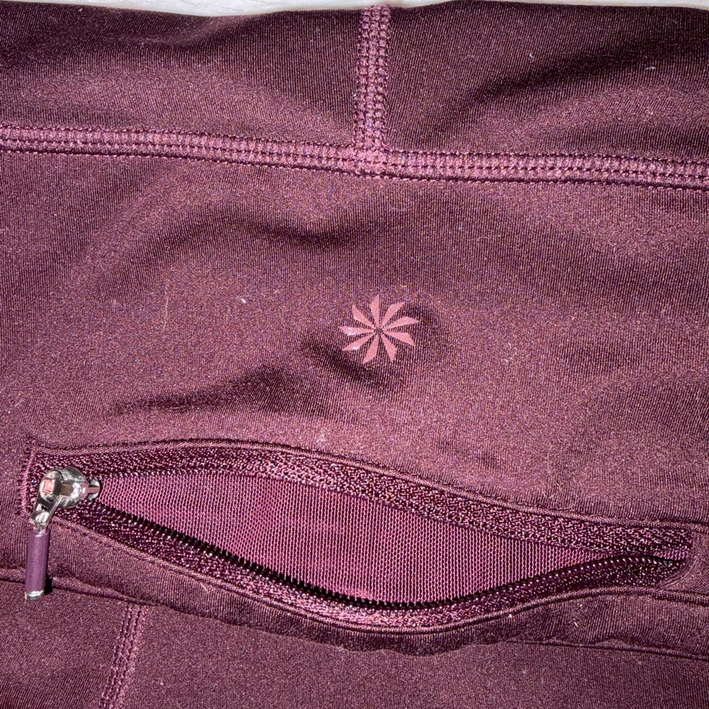 Athleta Deep Burgundy/Maroon Leggings - Picture 5 of 6